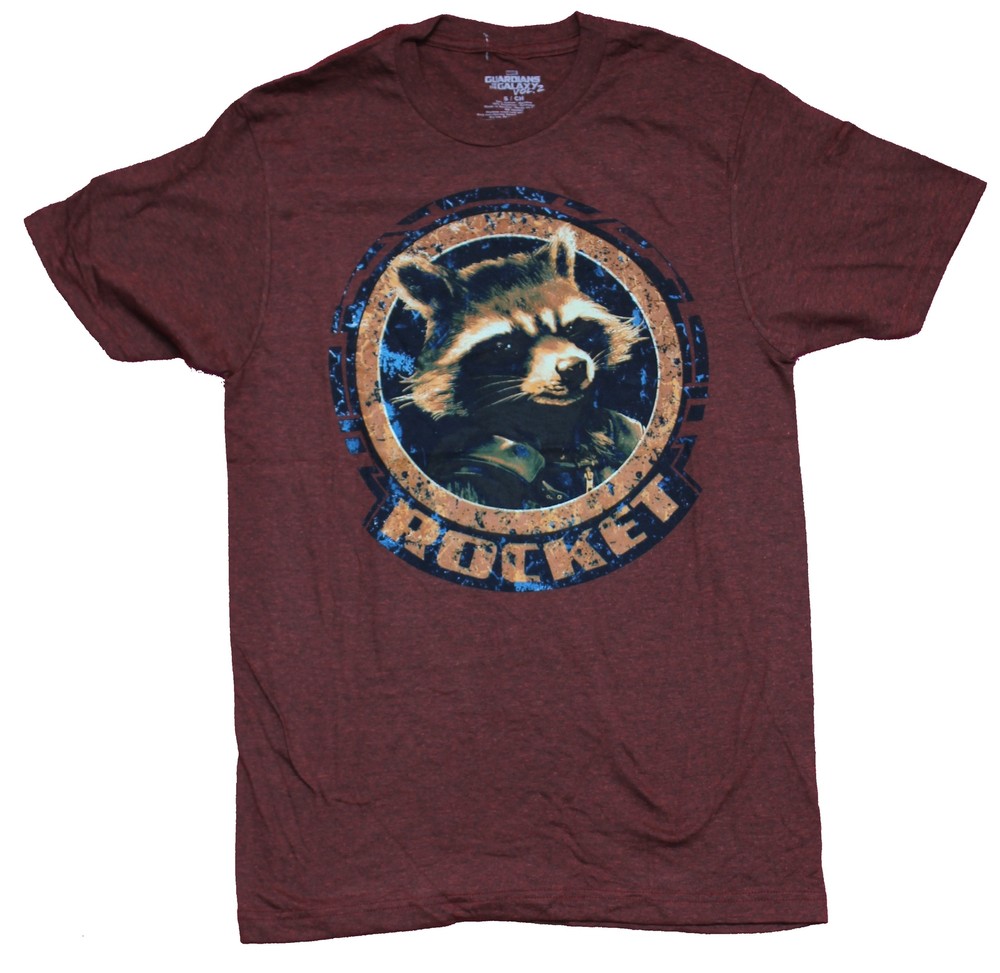 Guardians of The Galaxy New Adult T-Shirt – Rocket Raccoon In Circle
