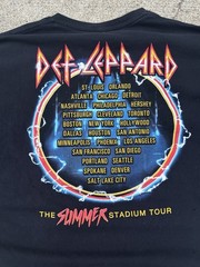 Def Leppard 2024 Summer Stadium Tour Black Rock Band T-Shirt Size X-Large