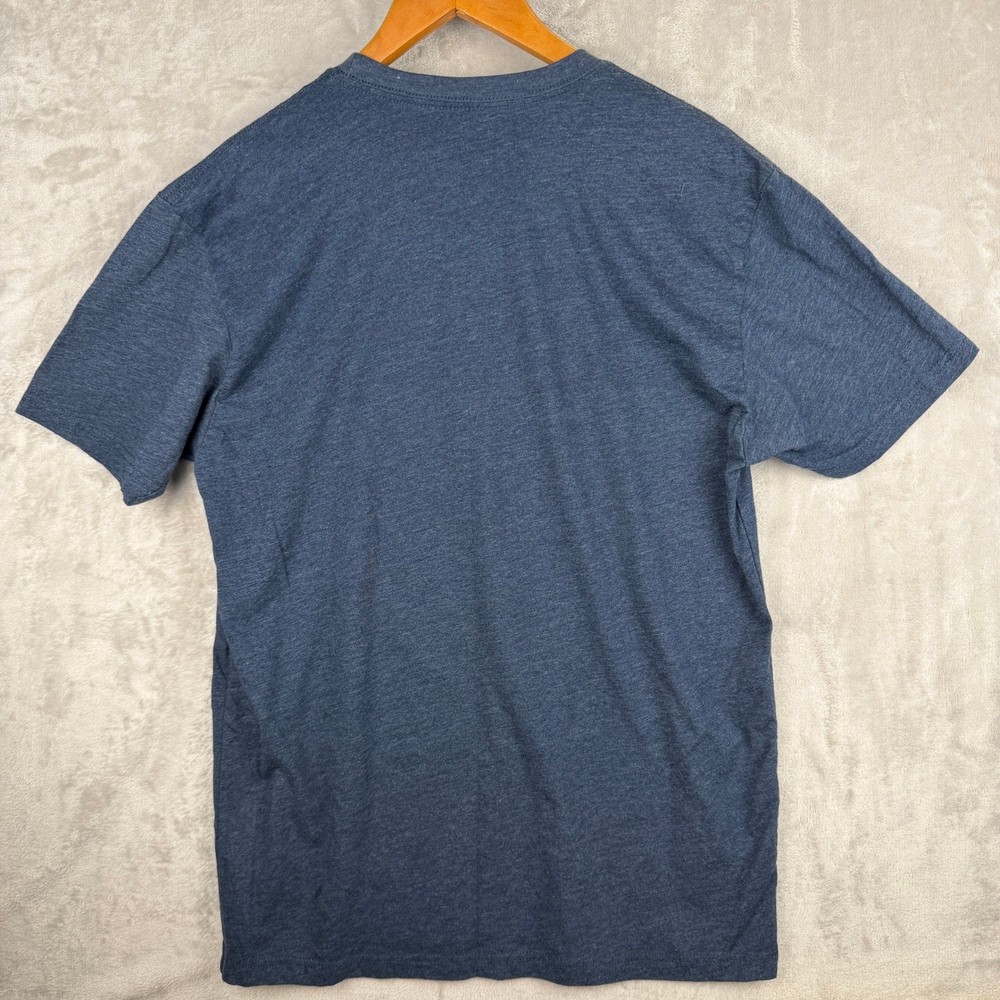 Ronald Reagan Flag Rowdy Gentleman Graphic Tee Mens Large Heather Navy