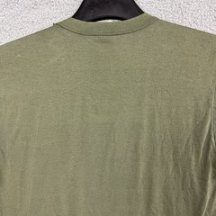 VTG Army Green T Shirt Single Stitch Olive MZRS 16.5” PTP Military Distress 70s