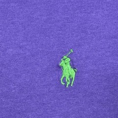 Vintage Polo Ralph Lauren Purple T Shirt Mens M Green Pony Logo Cotton Preppy