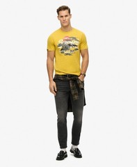 Superdry Mens Vintage Logo Tokyo T-Shirt Size Small Yellow