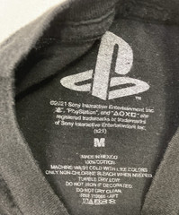 Sony Playstation Logo Graphic T-shirt Men Medium Black Short Sleeve