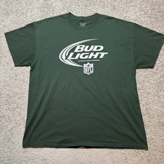 Philadelphia Eagles Bud Light Big Heads Graphic T-Shirt Mens L Double Sided