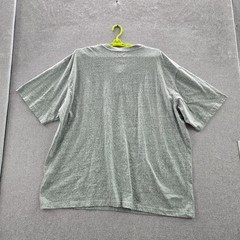 Carhartt Men Shirt 3XL Gray K84 G23 Henley Button Logo Short Sleeve