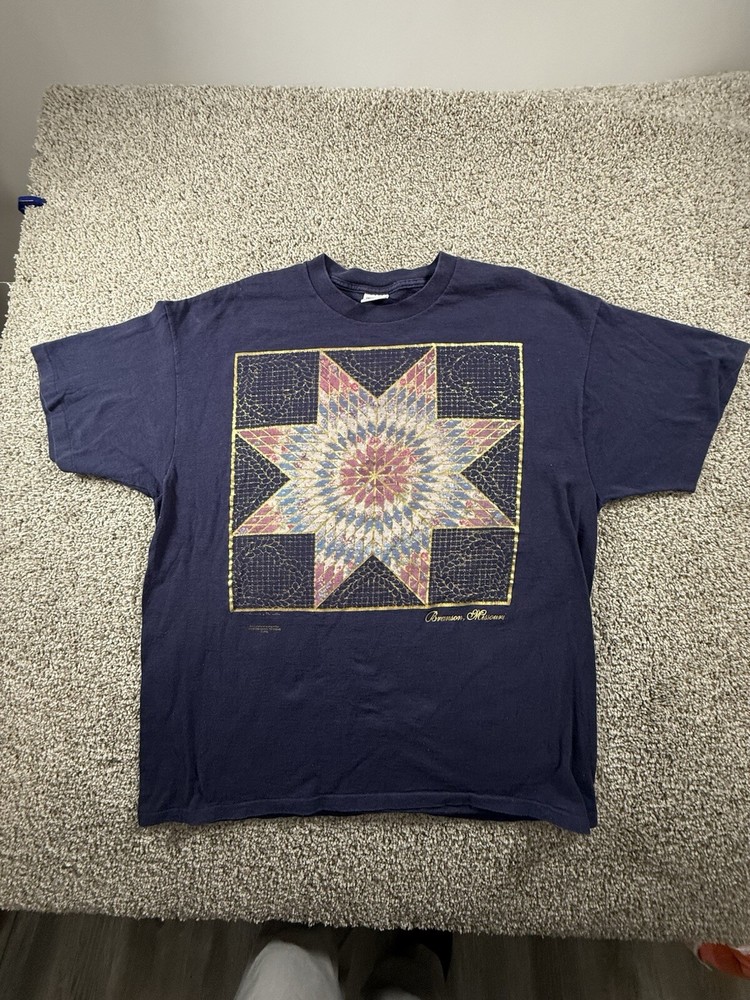 Vintage 90s Brandon Missouri Single Stitch T-shirt 2XL Streetwear Blue