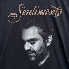 VINTAGE Andrea Bocelli Shirt Adult Large Mens L SENTIMENTO Graphic Print Tee