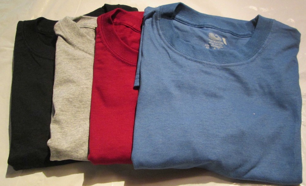 Men Muscle T-Shirt Fruit of Loom Classic Small 4 PC 4 Color 100 % Cotton