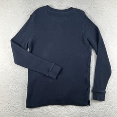 Flint And Tinder Shirt Mens Large Waffle Thermal Henley Long Sleeve Navy Blue