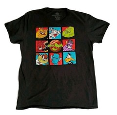 Space Jam Toon Squad Mens sz L T Shirt Chest 20in Length 27in Black NWOT.