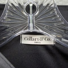 Collars & Co Dress Collar Polo Shirt Mens Small Black Performance Stretch