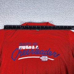 Vintage NCA Cheerleader T Shirt Red USA National Cheerleaders Assoc Russell M