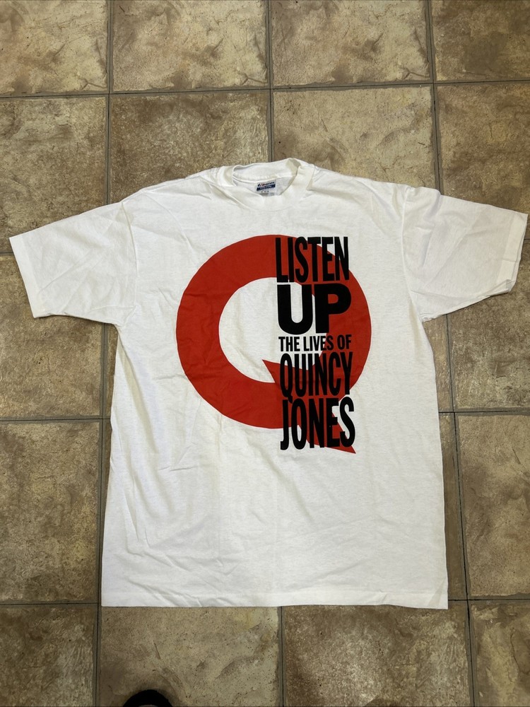 PROMO Listen Up The Lives of Quincy Jones L T-Shirt Documentary MOVIE JAZZ 1990