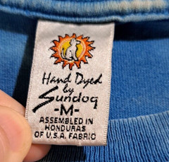 VTG Hand Dyed by Sundog Short Sleeve Multicolor Tie Dye Sun T-Shirt / Size Med