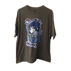 Sasuke Naruto Anime Manga Unisex Sz XL Adult Gray T Shirt Pre-Owned
