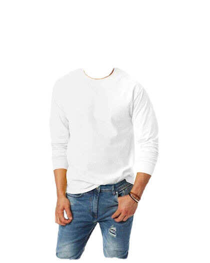 😎THERMAL WHITE CREW LONG SLEEVES SHIRT✨FASHION WEAR💕2 SHIRTS + 1 FREE💕XL SIZE