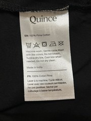 Quince Cotton Luxe Touch Tee T Shirt Size L Large 100% Pima Crewneck Mens Black