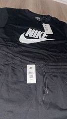 Nike Men’s 2-Piece T-Shirt & Shorts Set Black/White Logo Size Medium