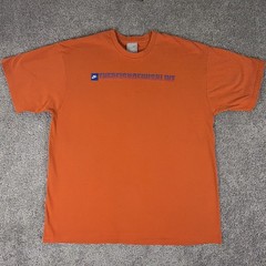 Vtg Nike Shirt Mens XL Orange There is No Finish Line Double Sided Y2K Sports