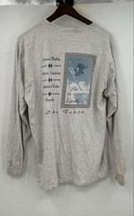 Tultex Vintage Lake Tahoe Long Sleeve Tee Shirt Men’s XL Gray FLAW