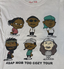 ASAP Mob Too Cozy Tour Shirt White Long Sleeve Tee Made in USA Music Size Medium