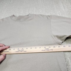 Shaka Wear Shirt Men Medium Heavy Cotton USA Heavyweight Beige Crewneck
