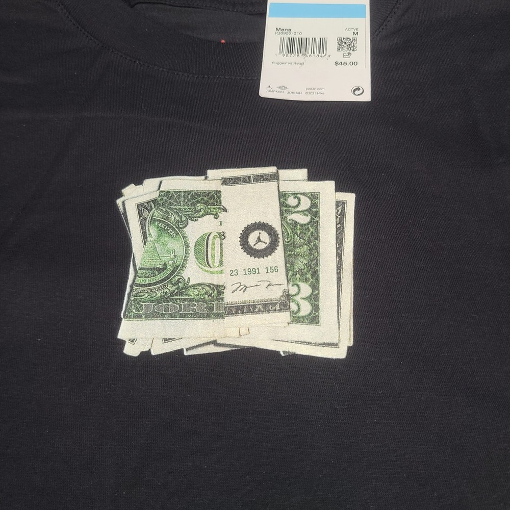 Jordan Shirt Mens Medium Black AJ3 Pure Money Cash Jumpman Nike Air Cotton Tee