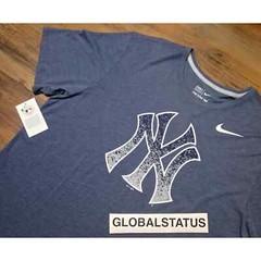 NIKE MLB NEW YORK YANKEES TRI BASEBALL SHIRT NYY 00036177X YN5 SIZE LARGE