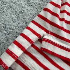 Vintage Willis & Geiger Shirt Mens Large Red White Striped Crew USA Wheres Waldo