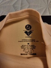 Women’s DC Comics Superman Movie Graphic T-Shirt Beige Med New
