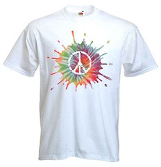 CND PSYCHEDELIC T-SHIRT – Peace Symbol Nuclear Hippy 1960s – Choice Of Colours