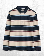 Men’s Seasalt T-shirt Cotton Collared Button Up Rugby Top Cotton Pockets Multi