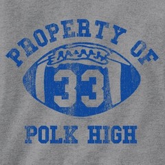 PROPERTY OF POLK HIGH 33 Jersey vintage no maam al bundy football T-Shirt GREY