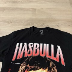 UFC Hasbulla Shirt Men’s XL Black Short Sleeve Cotton Crew Neck Fighting*