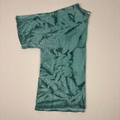 Green Tie Dye T Shirt Mens XL Grunge Distressed Blank Vintage Style Festival Tee