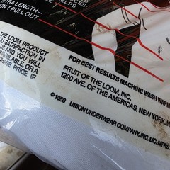 Vtg 1980 Fruit of the Loom V-Neck Tee Shirts Golden Blend White Size XL 3 Pack