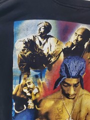 Vintage 90s “In Memory Of” 2PAC Tupac Big Face AOP Rap 2-Sided Men’s T-Shirt XL