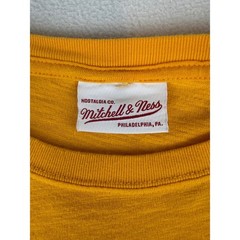 Mitchell & Ness Long Sleeve T-Shirt Mens XL Gold Green Bay Packers GB Applique