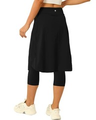 Women 20″ Knee Length Tennis Skirt with Built in Legging Golf Skirts Skirted …