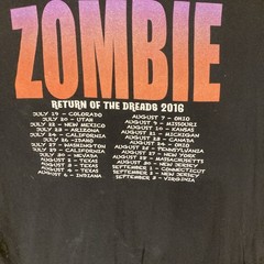 Rob Zombie Double Sided Concert Shirt Black Xl 2016 23 X27 Tag Gone