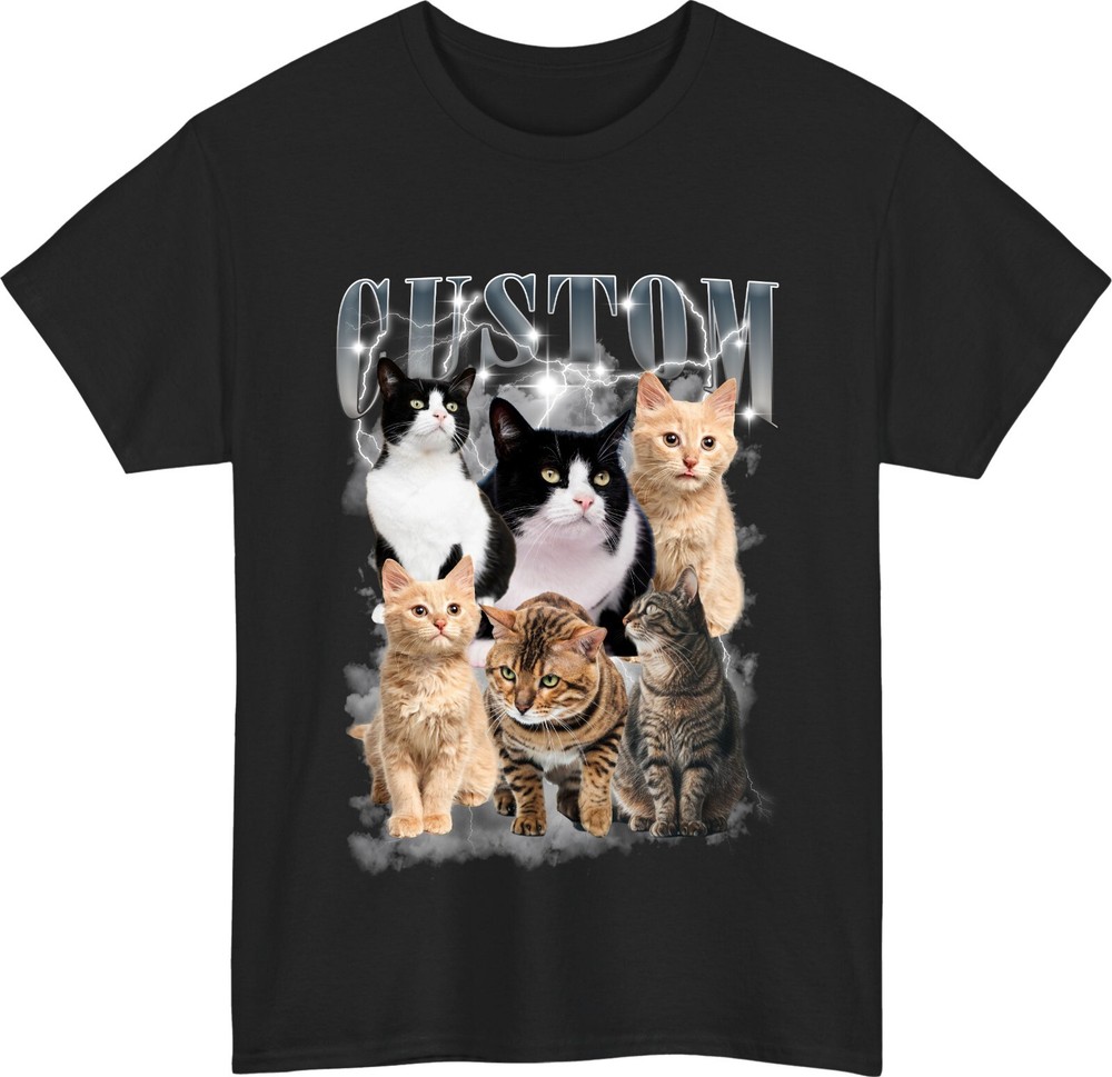 Personalised Pet Bootleg T-Shirt – Custom Name Vintage for Dogs & Cats Tee Top