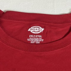 Dickies Work Shirt Men’s 2XLT Red Pocket Tee Mechanic