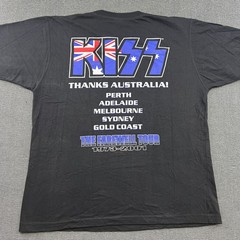 KISS Farewell Tour Australia 2001 Vintage T Shirt Mens Large Band Tee Music