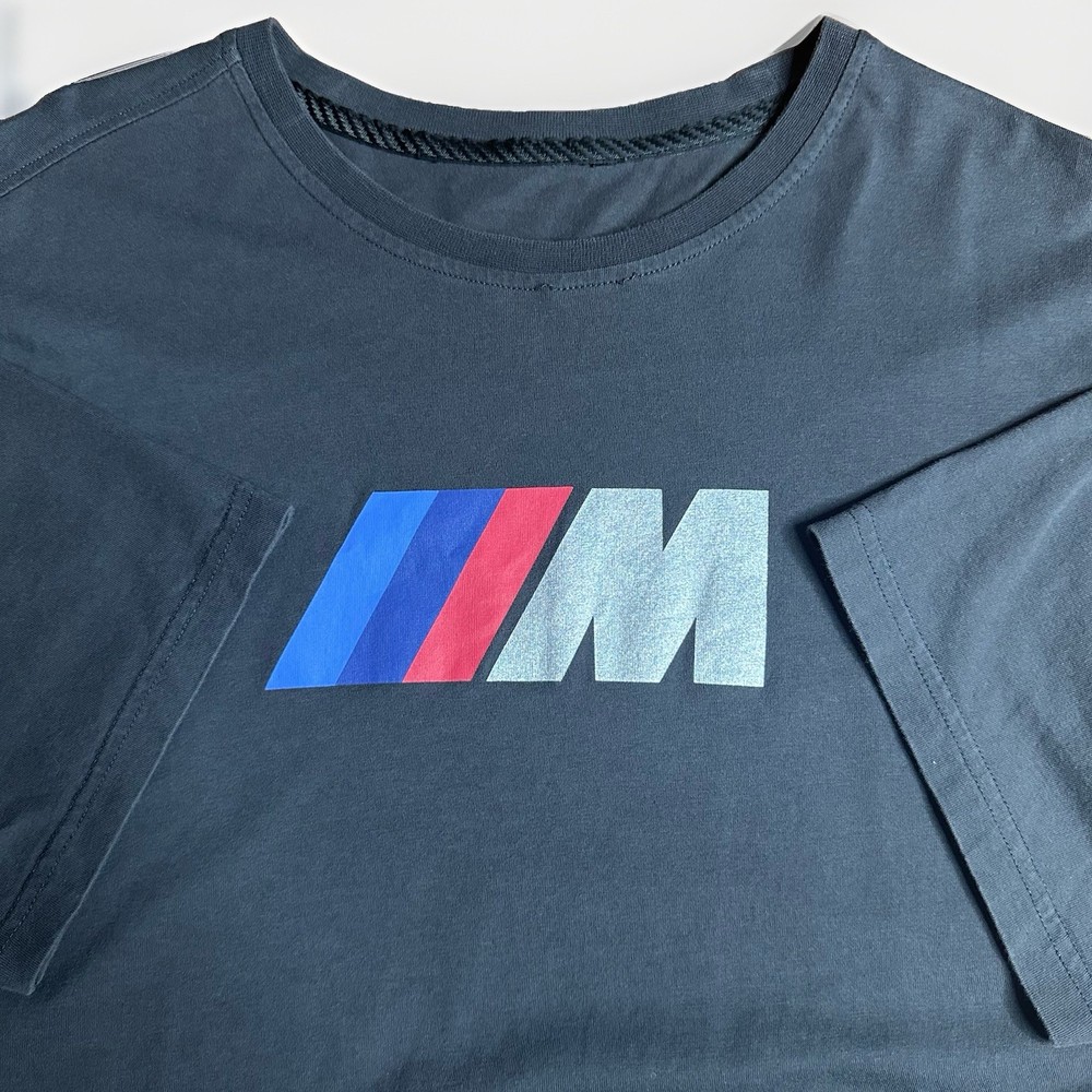 BMW Motorsport Shirt Mens Large Charcoal M3 High Performance Racing Logo Tee