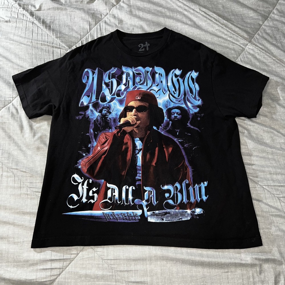 21 Savage Its All A Blur Drake Tour Lineup Official Concert T Shirt Size XL 2023