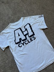 VTG 90’s A-1 Cycles Motorcycle/ Biker White Tee