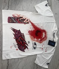 Hellstar White Logo Graphic Print Crew Neck Short Sleeve T-Shirt Men’s M/L