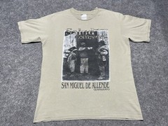 Salud Compadre San Miguel de Allende Beige Medium Shirt Distressed Mexico VTG