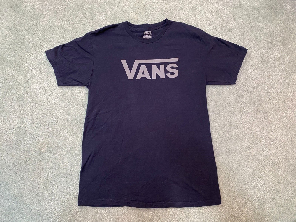 Vans Classic Tee Classic Fit Navy/Frost Gray Size Medium