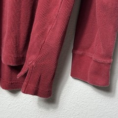 Men’s Long Sleeve Thermal Henley Size XL Cotton Heavyweight Knit RedHead Outdoor